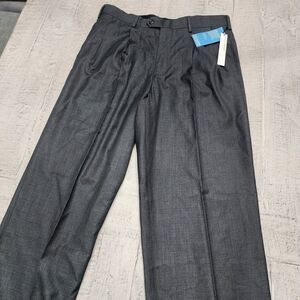 Perry Ellis Men's Portfolio Luxury Neo-Lux‎ Performance 34x34 Gray Dress Pants